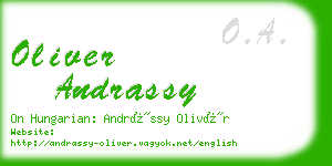 oliver andrassy business card